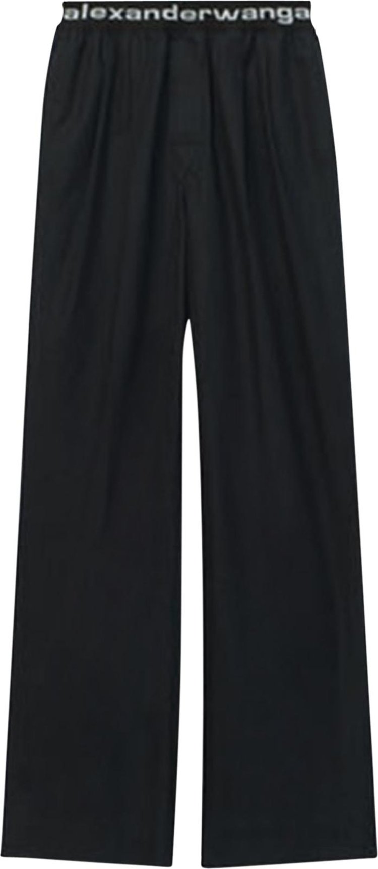 T by Alexander Wang Logo Pull-On Pleated Pants 'Black'