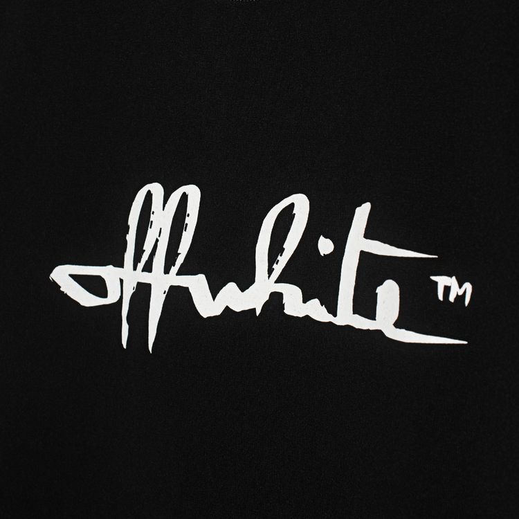 Off White Script 21 Casual Tee Black