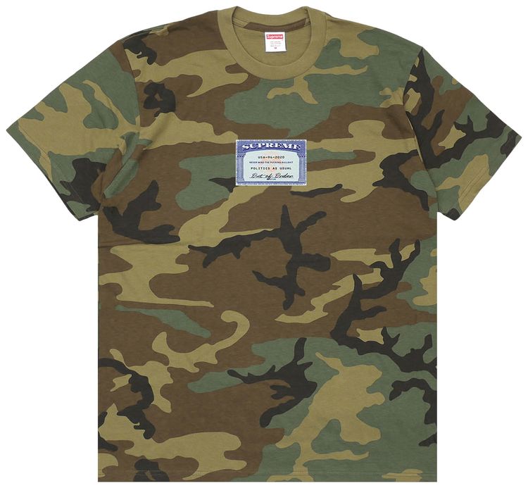 Supreme Social Tee Woodland Camo