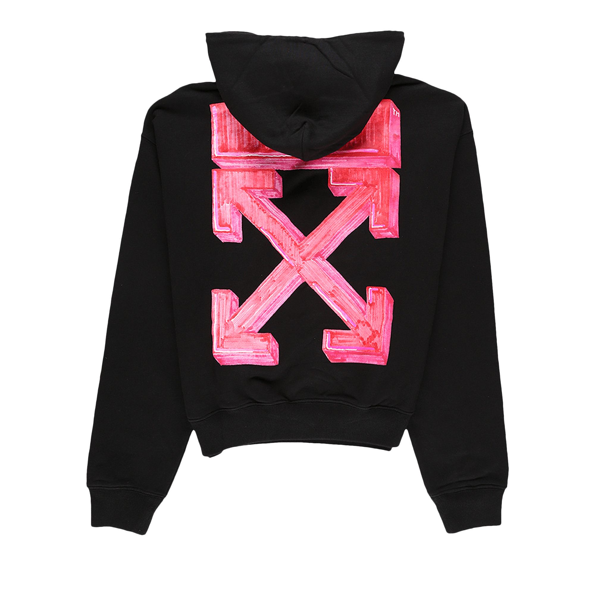 Off white pink and black hoodie top