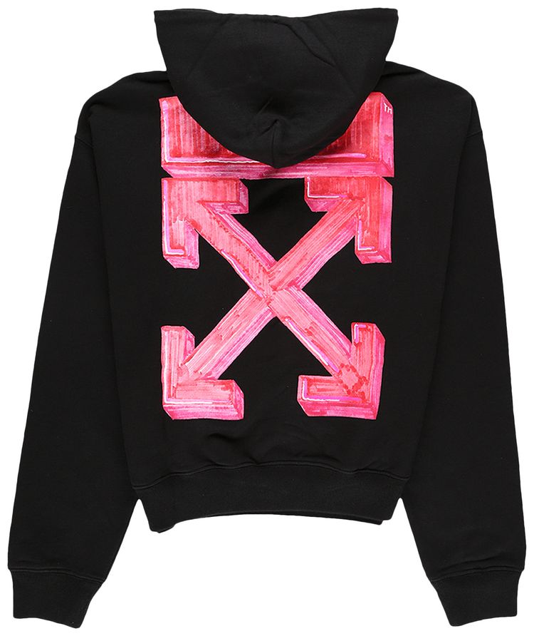 Off White Marker Over Hoodie Black