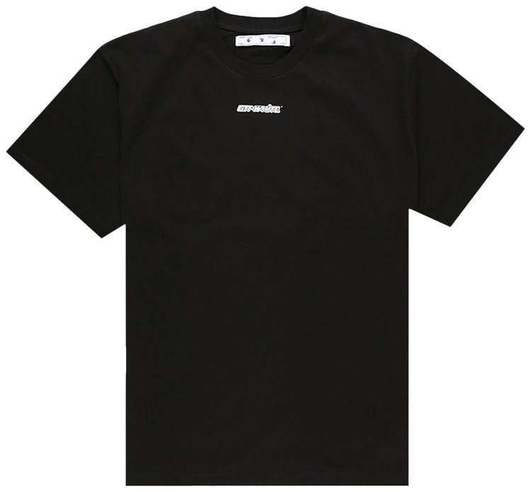Off White Marker Short Sleeve Over Tee BlackRed