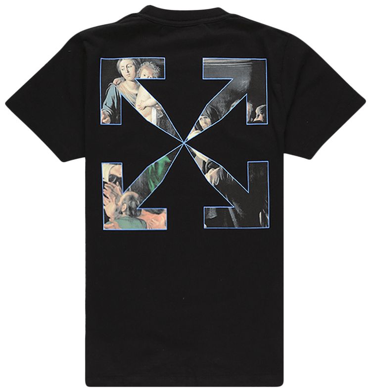 Off White Caravaggio Painting Short Sleeve Slim Tee Black