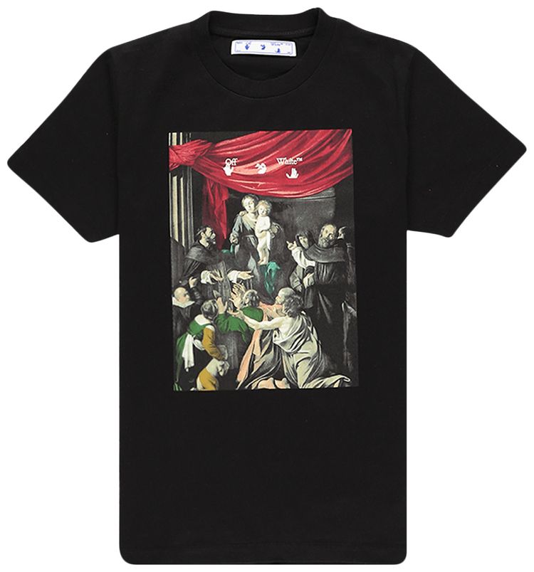 Off White Caravaggio Painting Short Sleeve Slim Tee Black