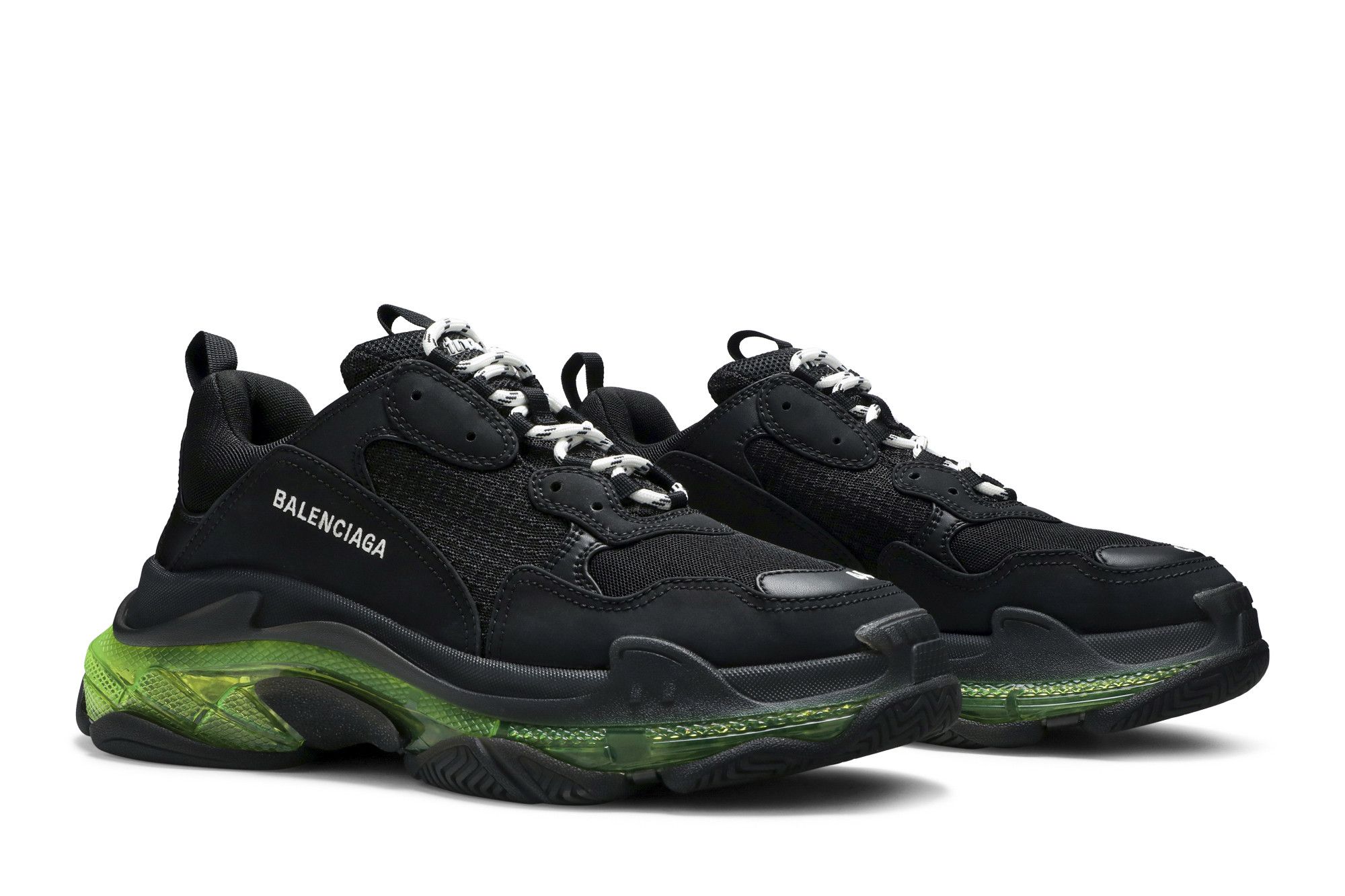 Size 10.0 Balenciaga Triple S Sneaker 'Black Yellow Fluo'