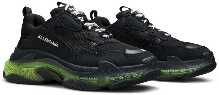 Balenciaga Triple S Sneaker Black Yellow Fluo