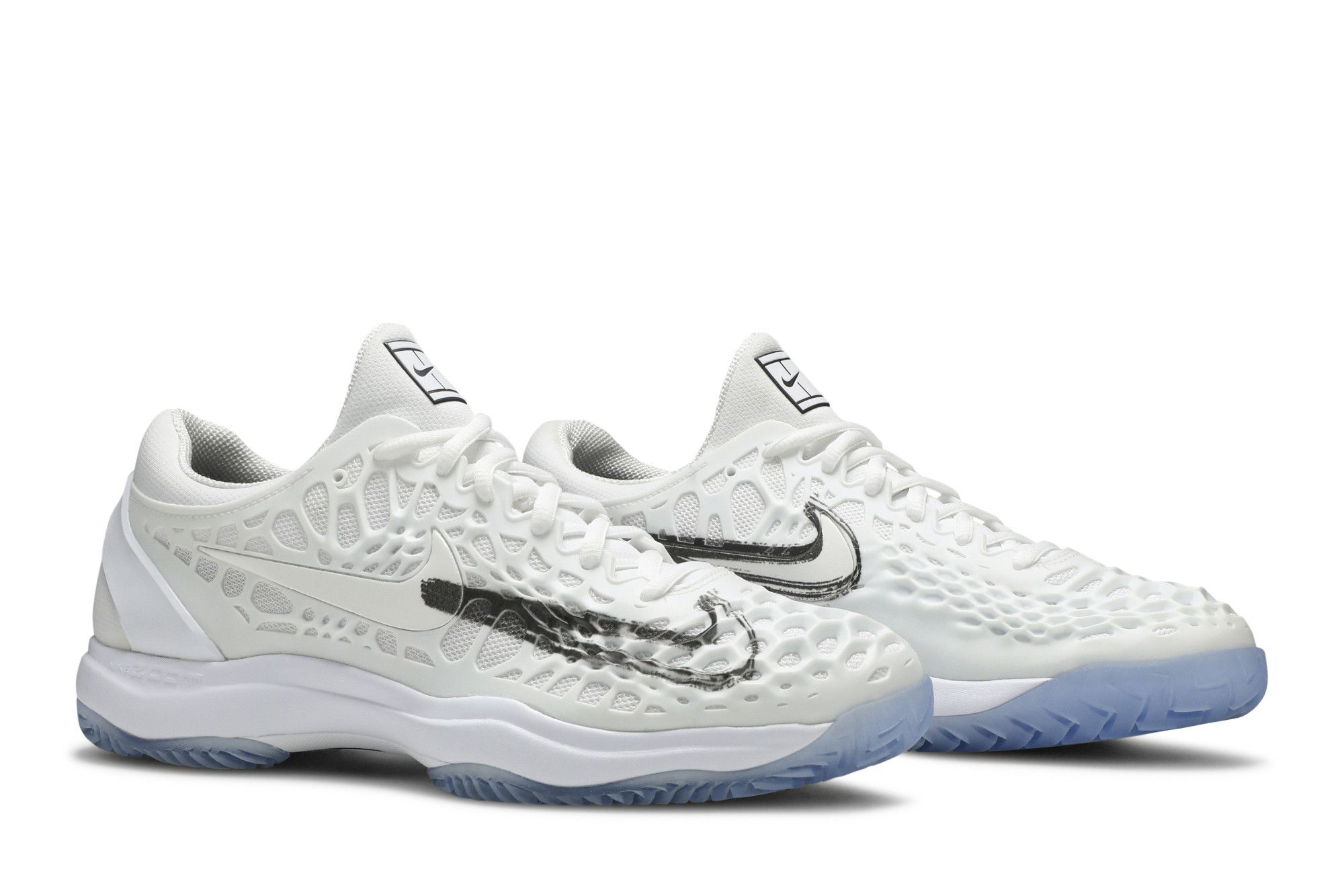 Men's zoom cage 3 tennis shoes white and metallic summit hot sale