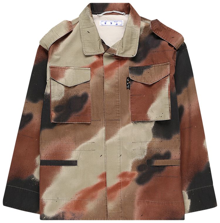 Off White Arrow Field Jacket CamoWhite