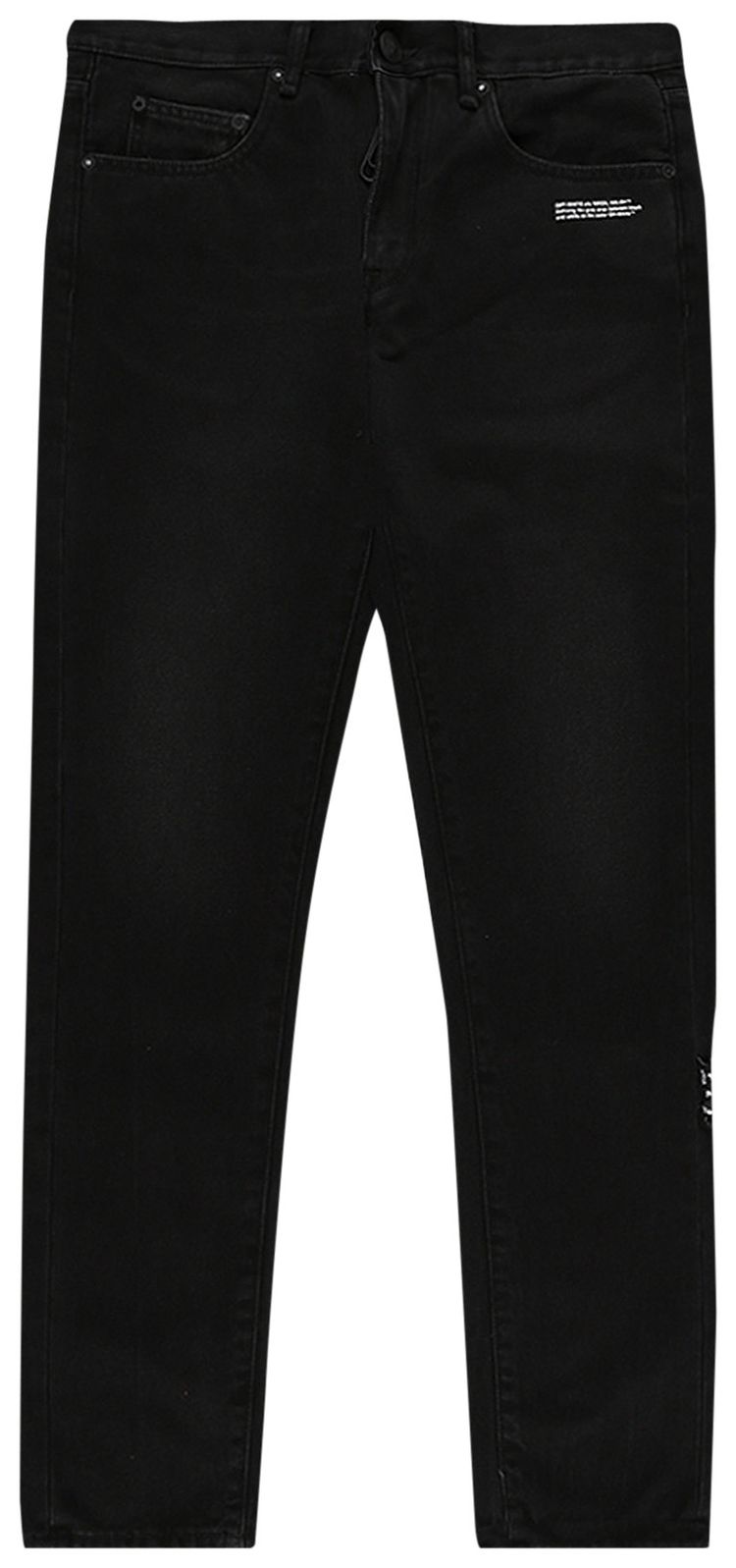 Off White Slim Jeans BlackWhite