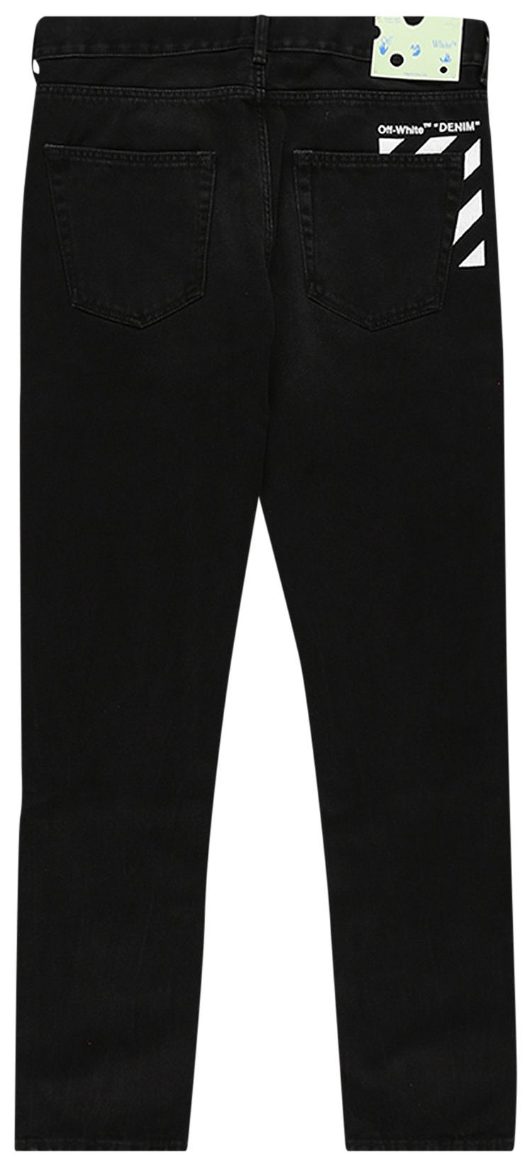 Off White Slim Jeans BlackWhite