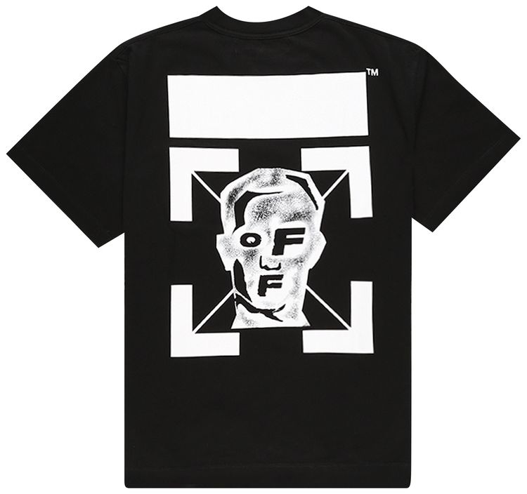 Off White Mask Face Over Tee BlackWhite