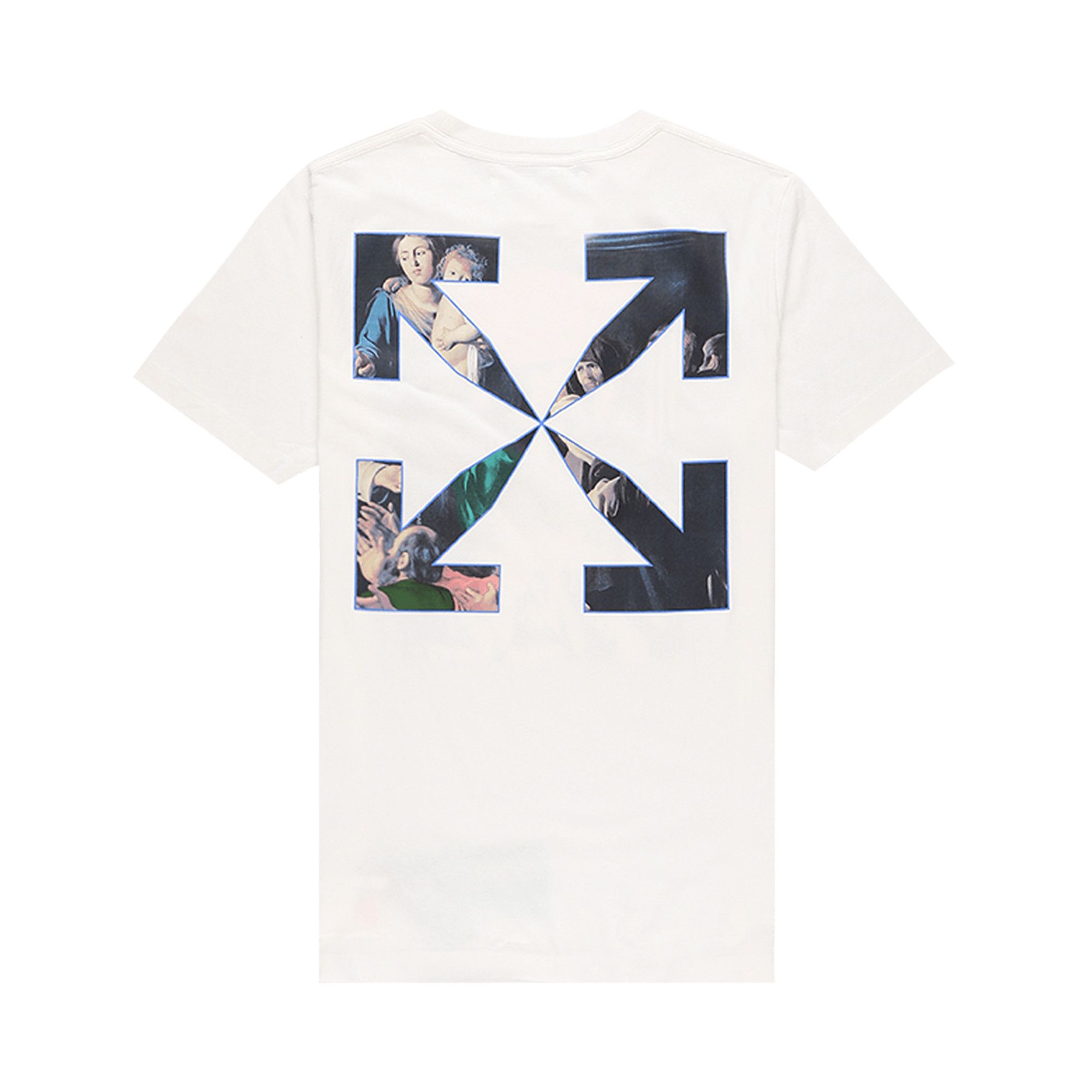 Buy Off White Caravaggio Paint Slim Tee White Black OMAA027E20JER0080110 GOAT