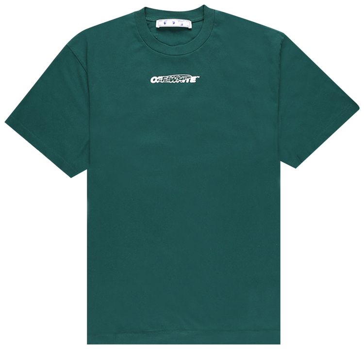 Off White Hand Painters Over Tee Dark GreenWhite