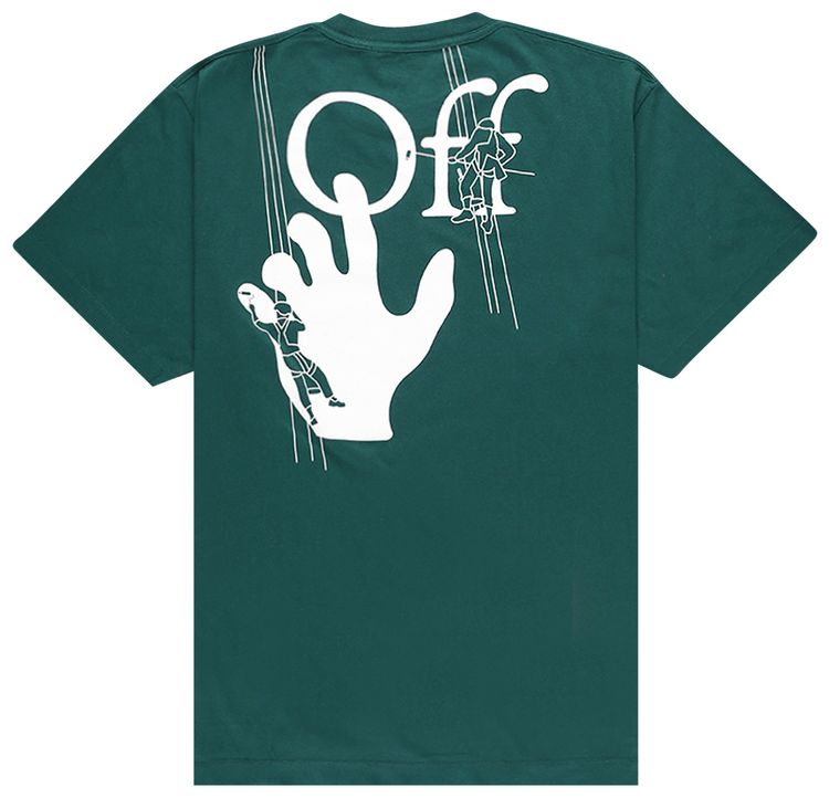 Off White Hand Painters Over Tee Dark GreenWhite