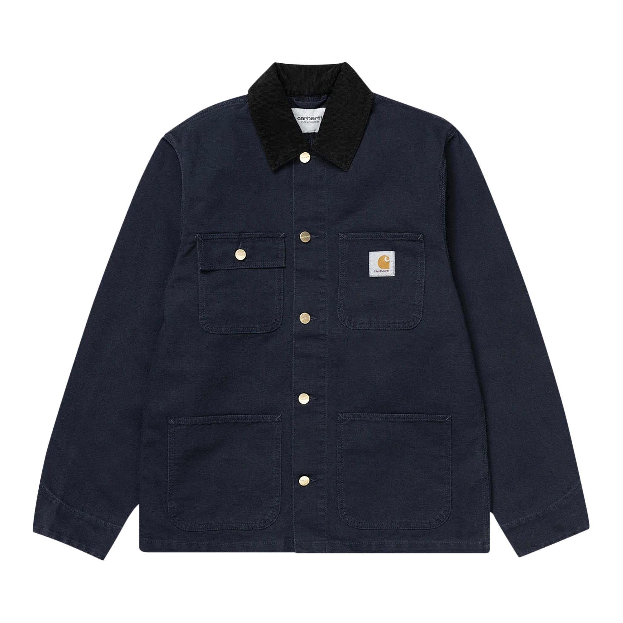 Buy Carhartt WIP Aged Canvas Michigan Chore Coat Dark Navy