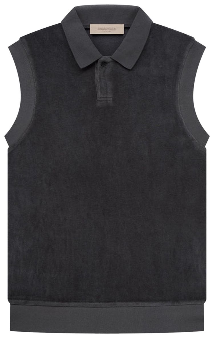 Fear of God Essentials Velour Sleeveless Polo Iron
