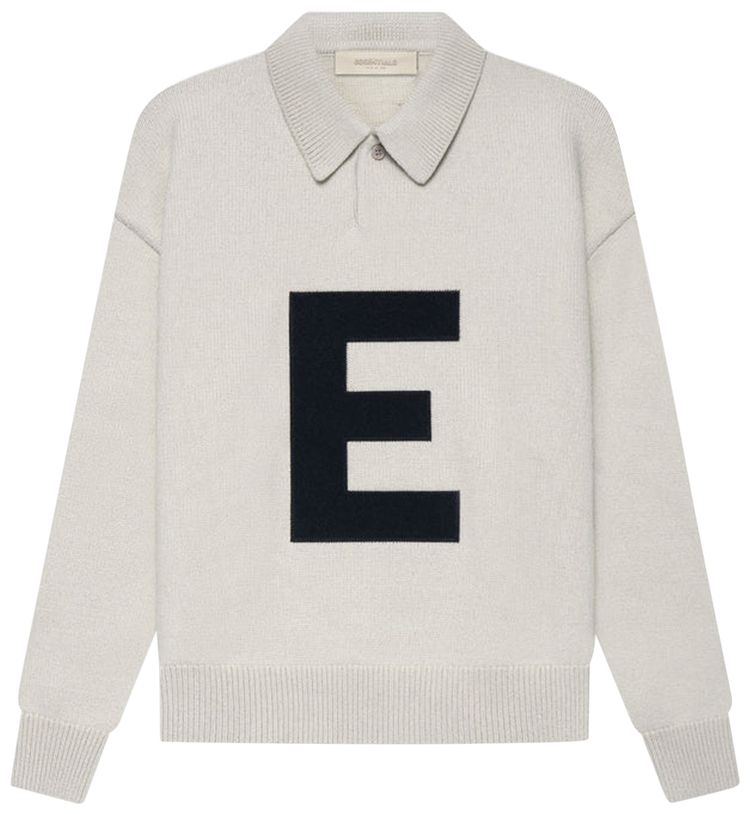 Fear of God Essentials Kids Big E Knit Polo Wheat