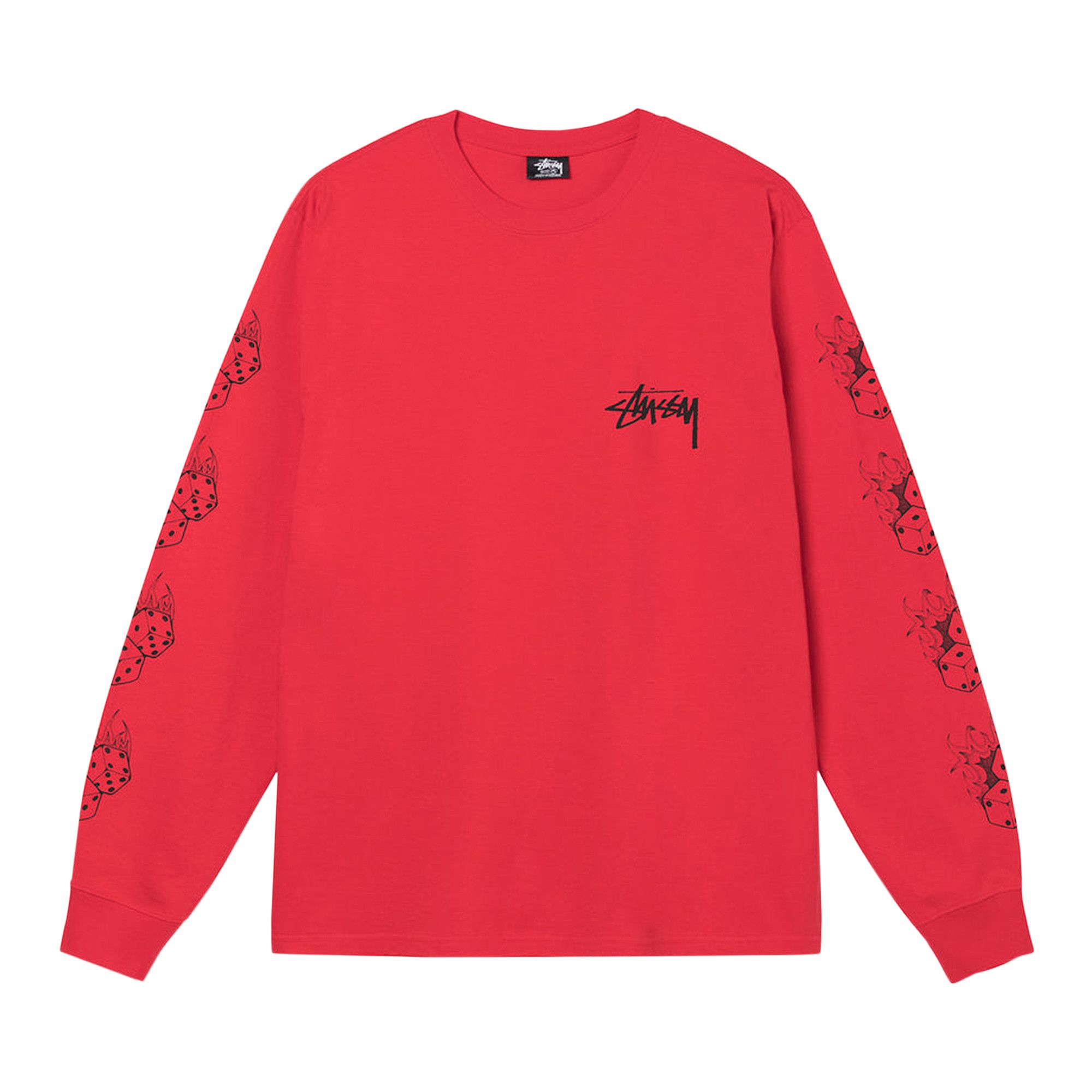 Buy Stussy Fire Dice Long-Sleeve Tee 'Red' - 199479 RED | GOAT