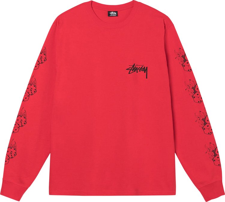 Buy Stussy Fire Dice Long-Sleeve Tee 'Red' - 199479 RED | GOAT