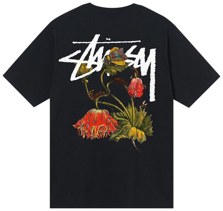 Stussy Withered Flower Tee Black