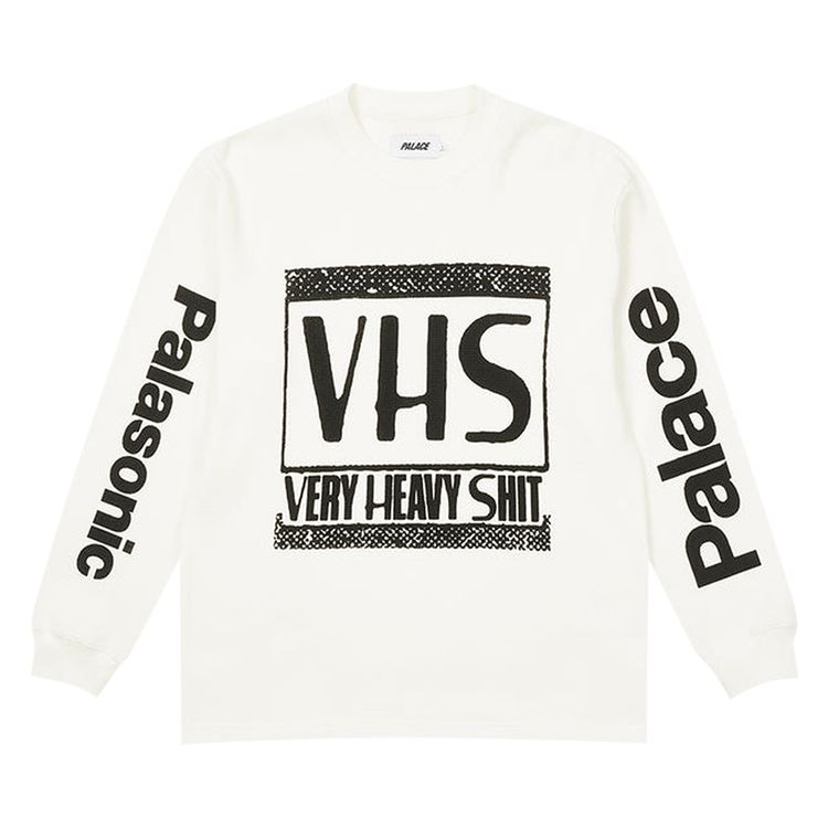Palace VHS Thermal Long Sleeve Top White