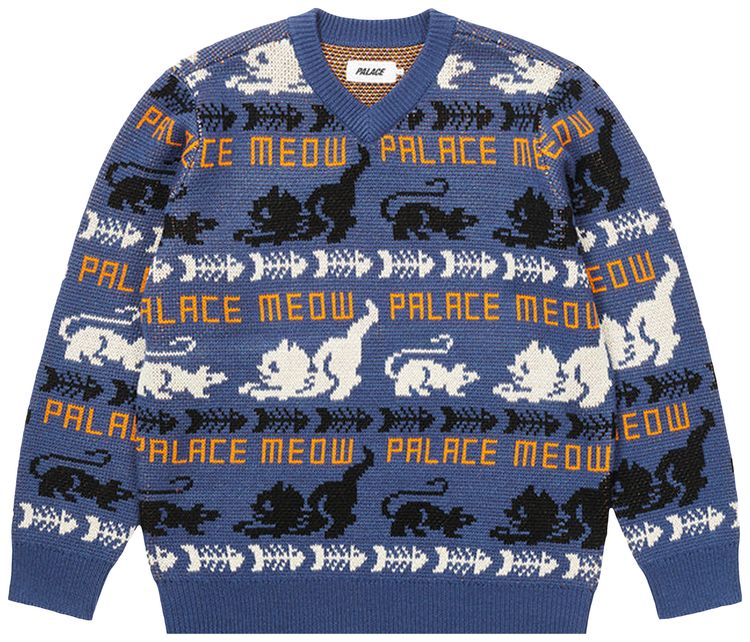 Palace Meow Meow Knit Blue