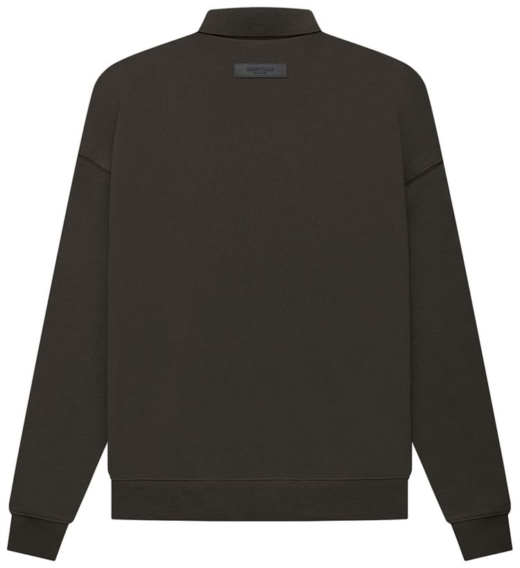 Fear of God Essentials Long Sleeve Polo Off Black