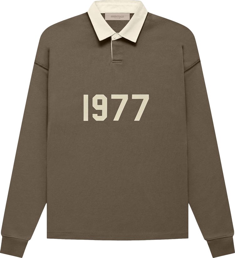 Fear of God Essentials Henley Rugby 'Wood'