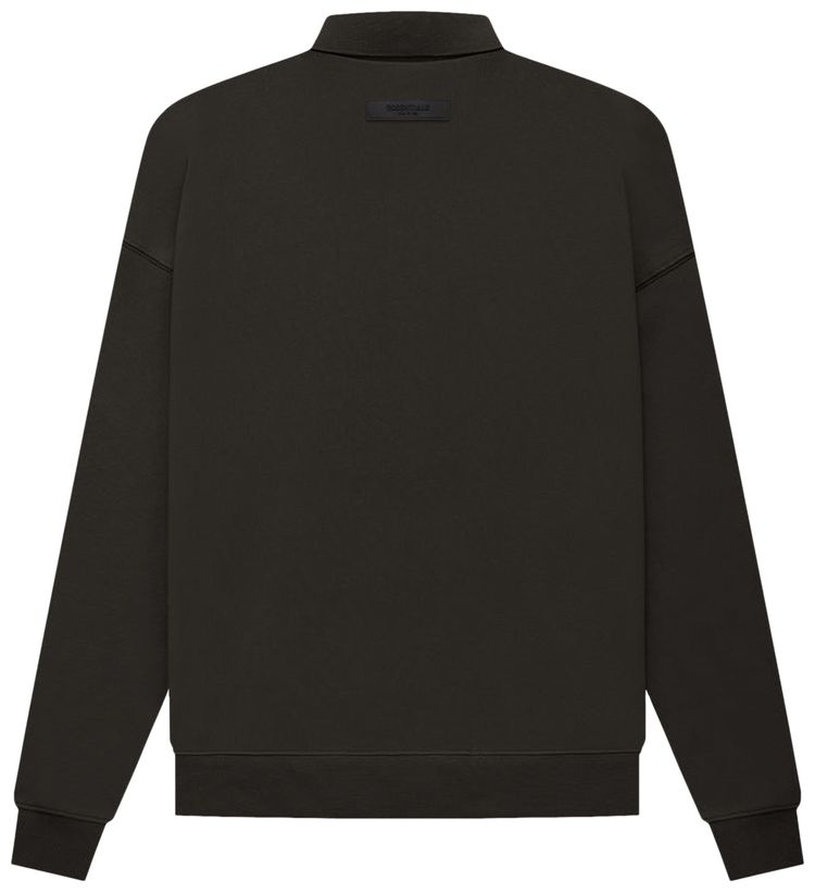 Fear of God Essentials Long Sleeve Polo Off Black