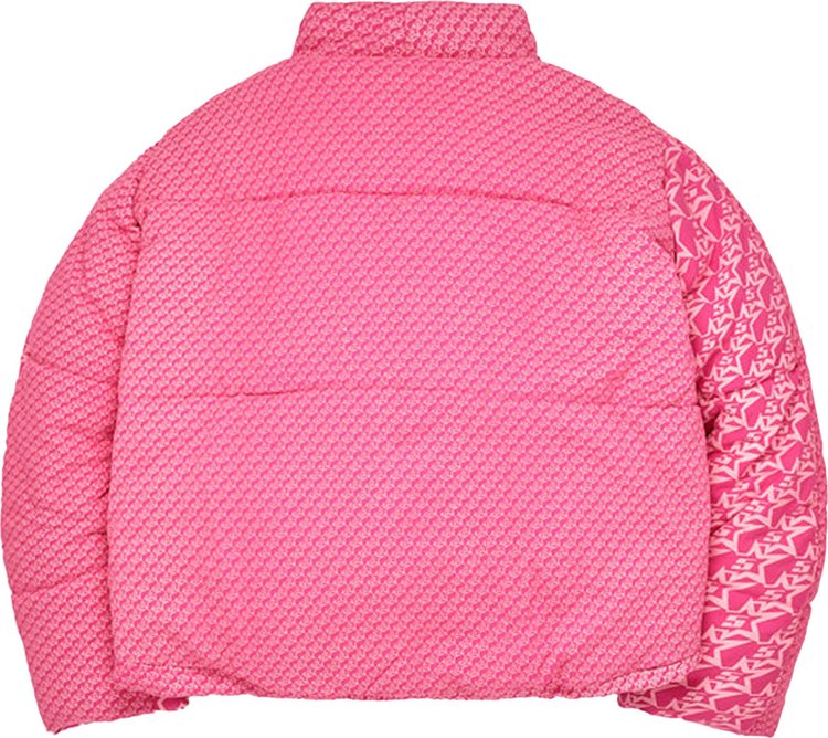 Sp5der 5Star Pnk Puffer Jacket Pink