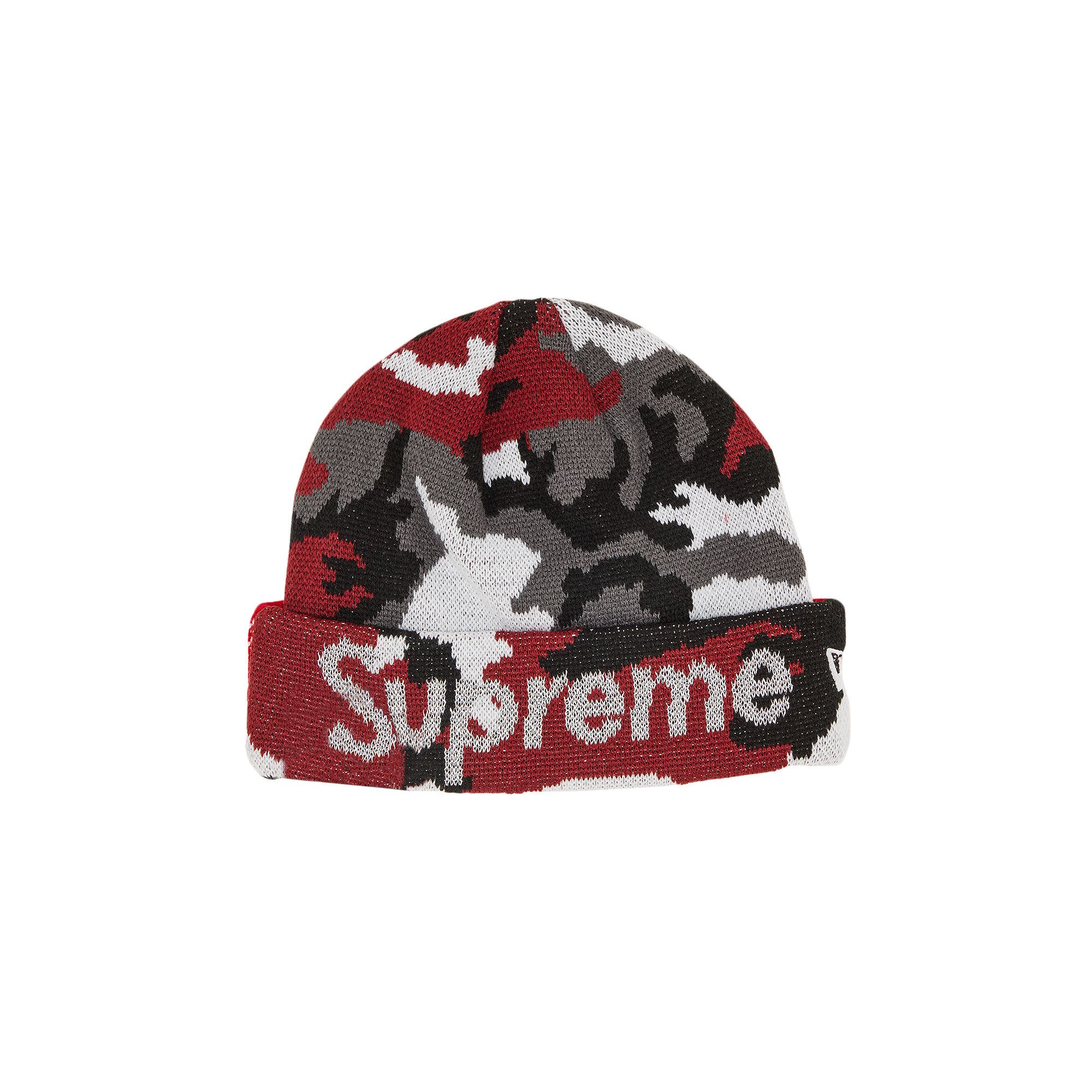 Supreme x New Era Split Beanie 'Red'