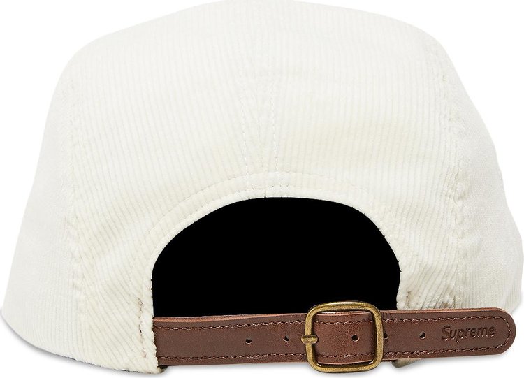 Supreme Corduroy Camp Cap White