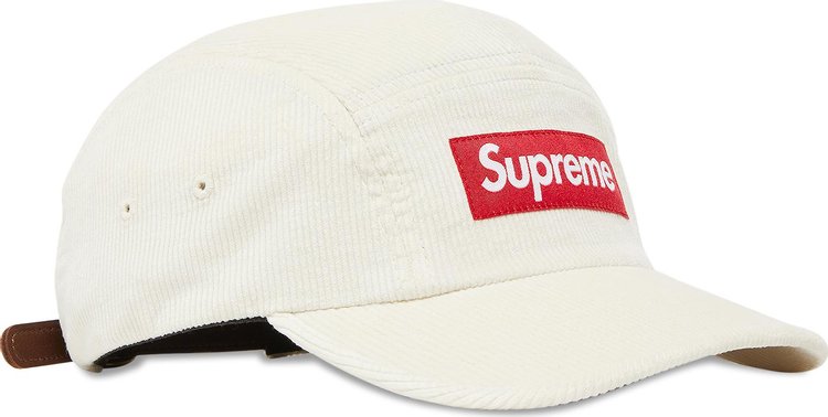 Supreme Corduroy Camp Cap White