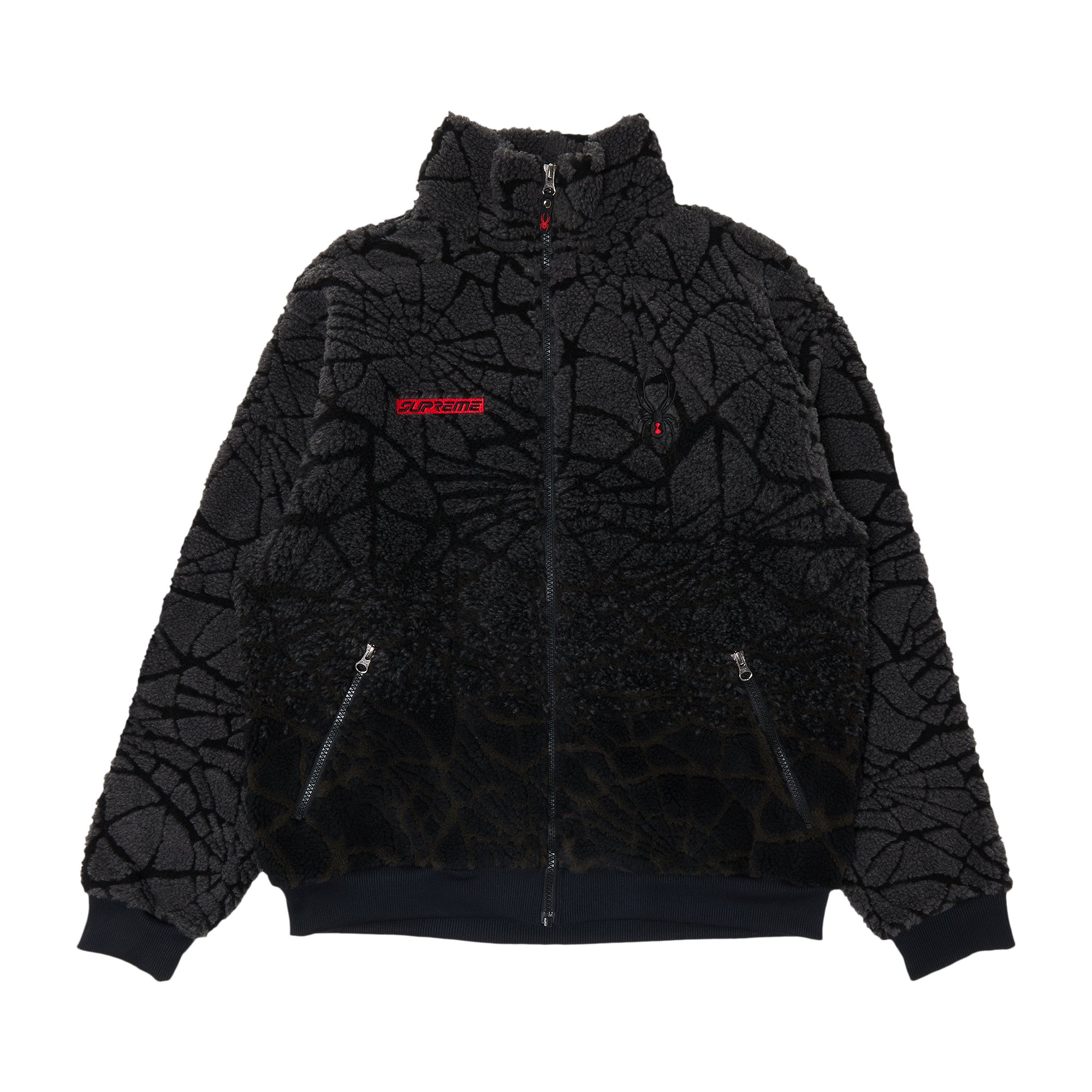 Supreme x Spyder Web Polar Fleece Jacket 'Black' | GOAT