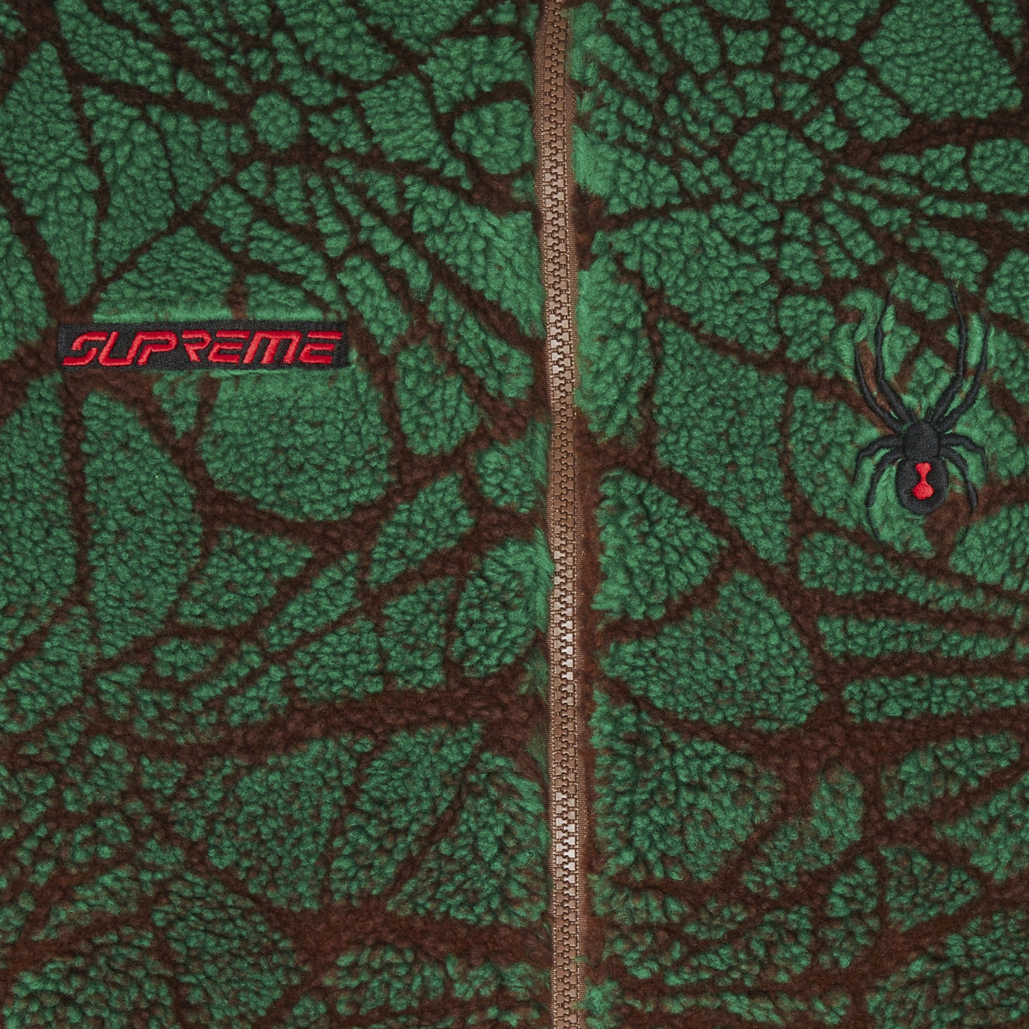 Buy Supreme x Spyder Web Polar Fleece Jacket 'Brown