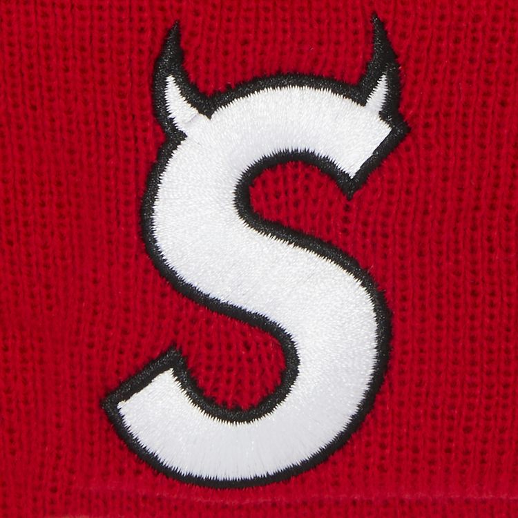Supreme x New Era S Logo Beanie Red