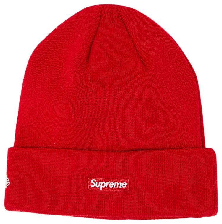 Supreme x New Era S Logo Beanie Red