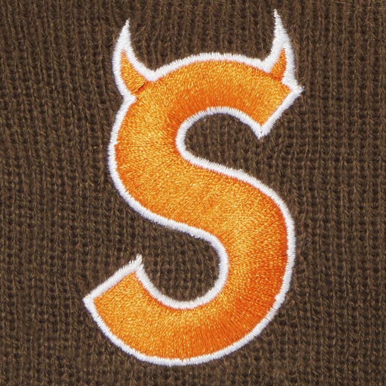 Supreme x New Era S Logo Beanie Brown