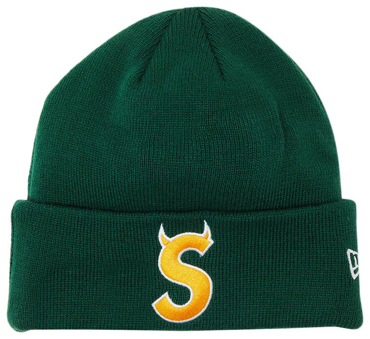 Supreme x New Era S Logo Beanie Dark Green