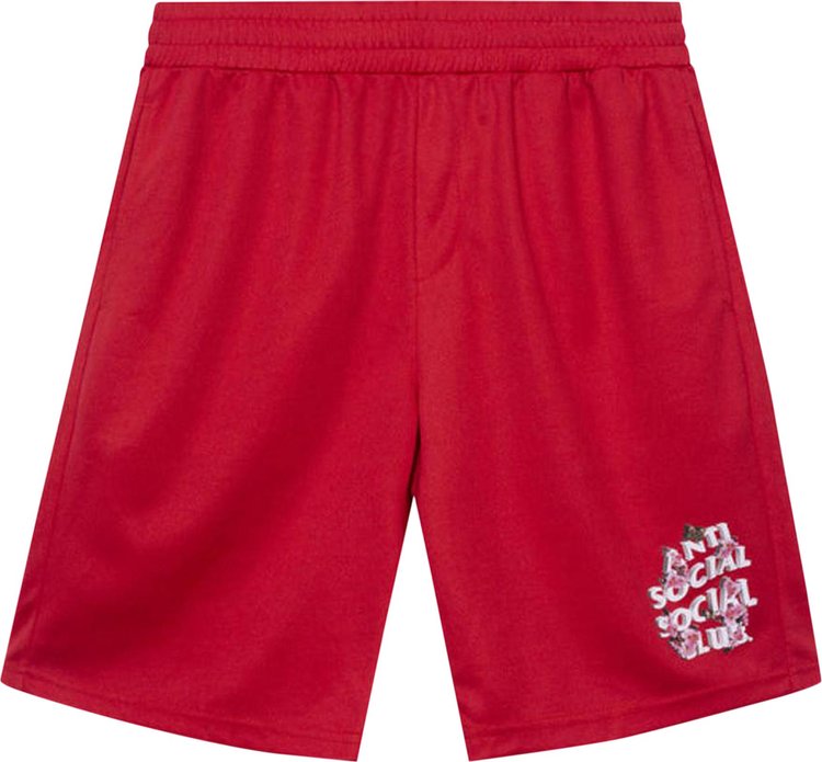 Anti Social Social Club Drama Club Mesh Shorts Red