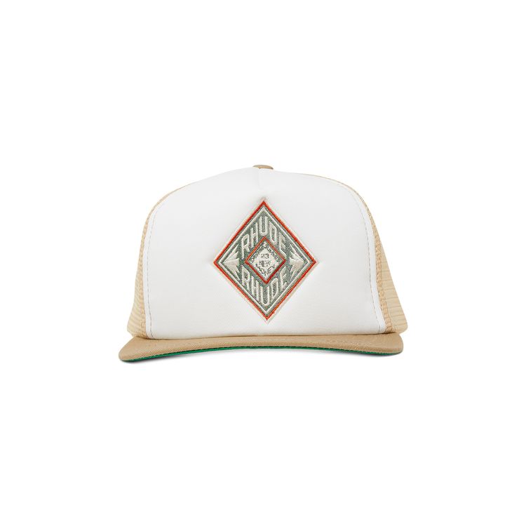Rhude Diamond Trucker Hat TanWhite