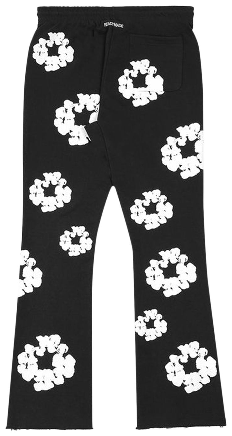 READYMADE x Denim Tears Cotton Wreath Sweatpants BlackWhite
