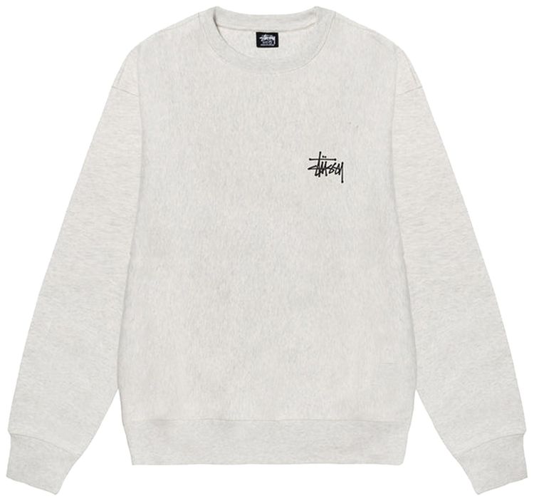 Stussy Basic Crew Ash Heather