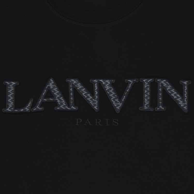 Lanvin Tonal Embroidery T Shirt Black