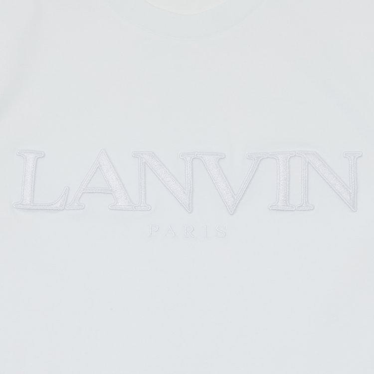 Lanvin Classic Fit Embroidered Tee Optic White