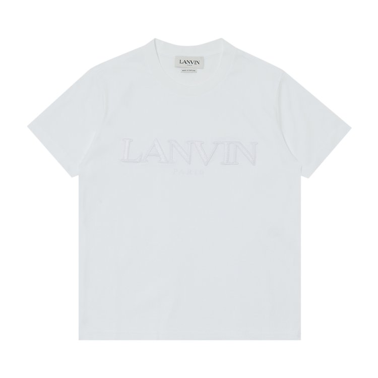 Lanvin Classic Fit Embroidered Tee 'Optic White'