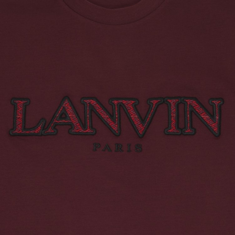 Lanvin Classic Fit Curb Tee Burgundy