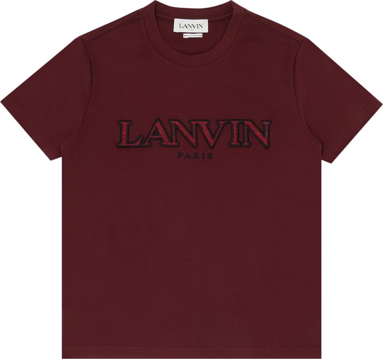 Lanvin Classic Fit Curb Tee 'Burgundy'