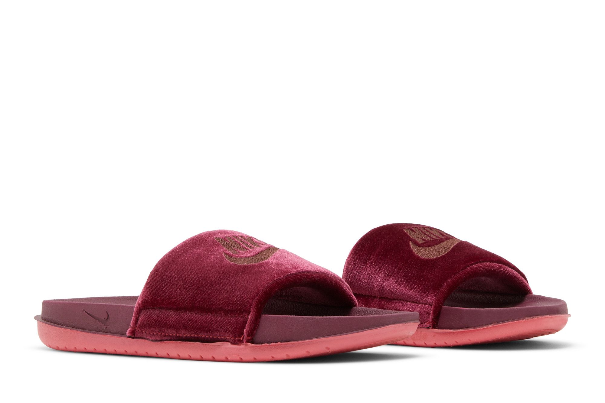 Nike slides maroon cheap