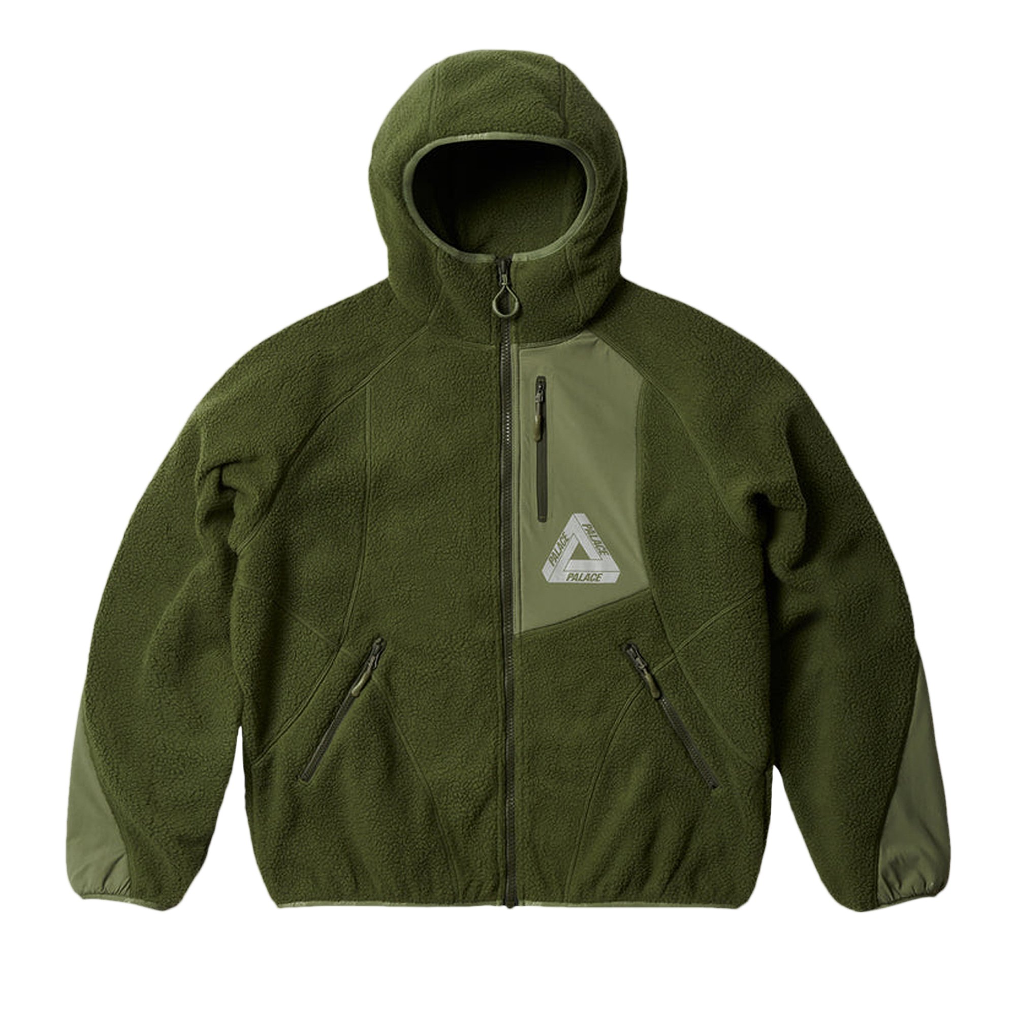 Palace Therma Hooded Fleece Jacket 'Olive'